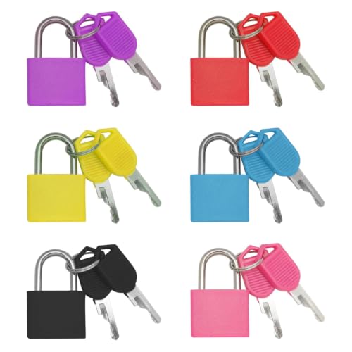 Bonsicoky 6 Pack Multicolor Suitcase Locks with Keys - Travel Security Locks