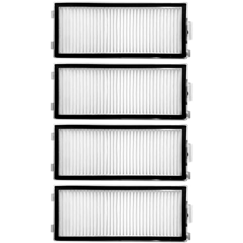 4 Pack Replacement HEPA Filters Compatible with Roborock Qrevo Master, Qrevo Slim,Saros Z70 Robot Vacuum Cleaner, Washable High-Efficiency Vacuum Filters Accessories