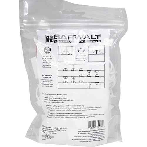 BARWALT Dual Sided T Shaped Tile Spacers for Leveling, 100 Pack, 15TST2X