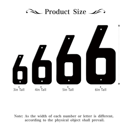 3 Inch Black Metal House Address Numbers & Letters - Modern Outdoor Wall Decor, Weather-Resistant, Easy Install (2 pcs) - Hppybiry
