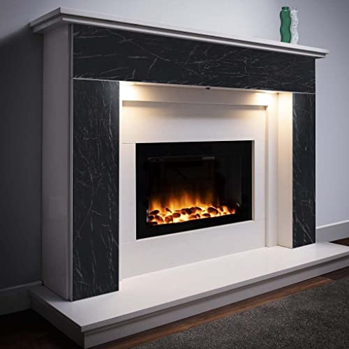 Arthome Black Marble Peel and Stick Wallpaper 17x120 Inches - Self-Adhesive, Removable, Waterproof Vinyl for Cabinets & Walls