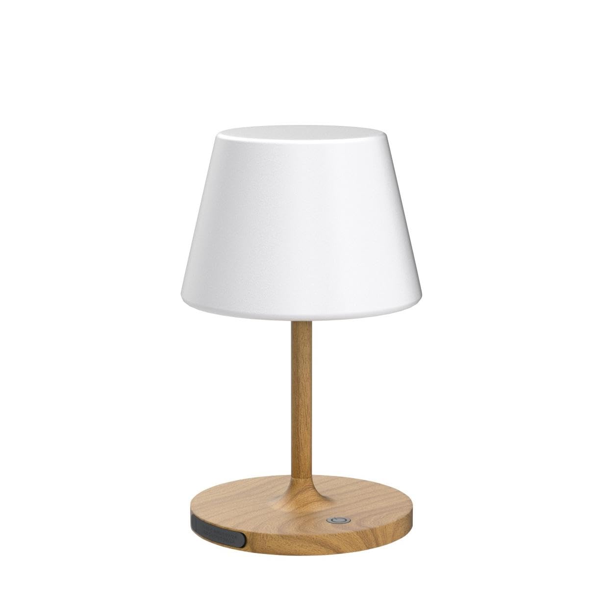 WEILAILUX Outdoor Battery Operated Table Lamp Waterproof, 4000mAh Cordless Rechargeable, Touch Dimmable Desk Lamp, LED Night Light for Patio Camping Restaurant Home, H9.6in, Wood Grain