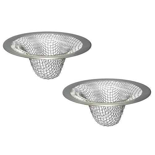 1.0" Small Drain Strainer, Sink Drain Hair Catcher, Bathroom Sink Drain Strainer, 2PCS Drain Mesh Baskets for Laundry, Mop Pool, Utility, Slop, RV Sink, Stainless Steel Drain Filter
