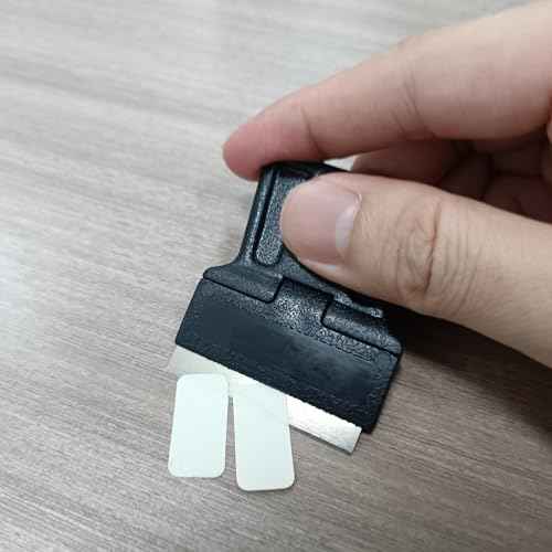 4Pcs Mini Razor Blade Scraper Plastic Razor Blade Scraper Tool 1.5" Blade for Removing Stickers,Glue,Labels,Decal,Paint,Stain,Vinyl