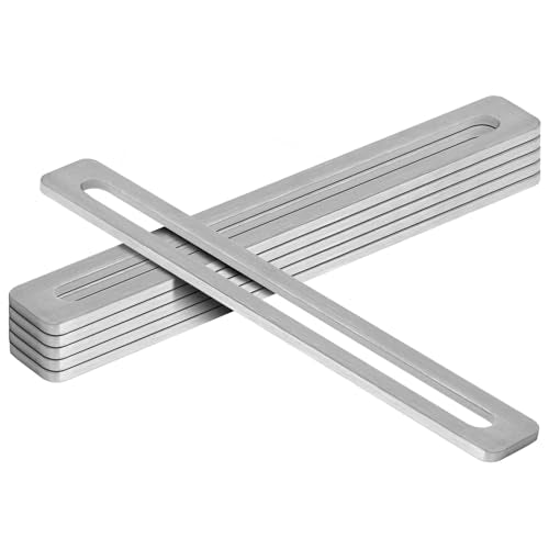 Fanmao 8" x 1" Adjustable Slotted Mending Plates, Stainless Steel, Pack of 6