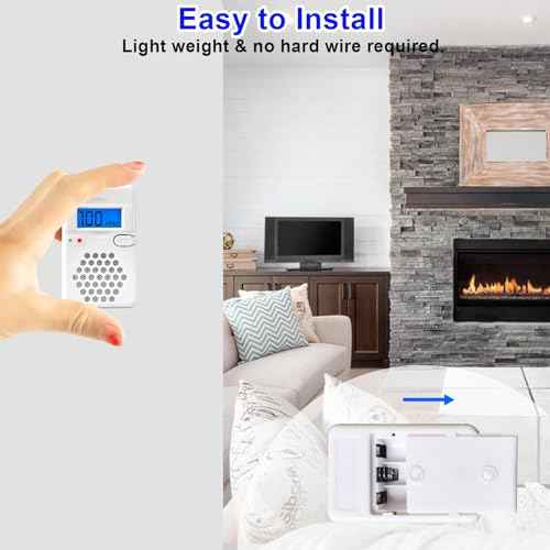 Carbon Monoxide Detectors,Battery Operated Mini CO Alarm Detector Monitor with Digital Display and Sound Warning for Home,Office,Travel (Batteries NOT Included)