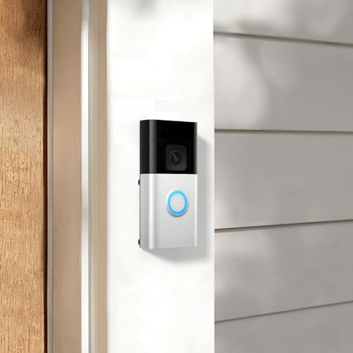 Baaletc No-Drill Ring Doorbell Mount - Adhesive Door Bracket Compatible with Video Doorbell 1/2/3/3 Plus/4/ (2020 Release) Wireless, Mounting Plate Holder Accessories for Houses & Apartments