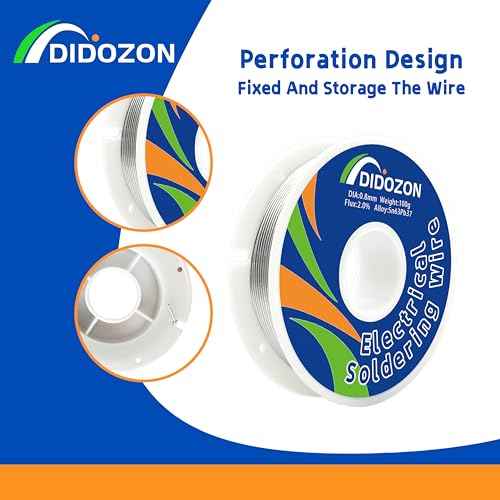 63/37 Solder Wire For Electrical Soldering, Tin Lead Rosin Core Solder(Dia 0.8mm, 3.5Ounces)