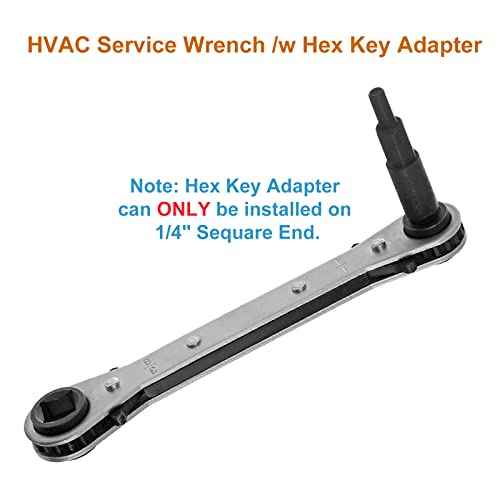A.I.FORCE AC Ratchet Wrench, HVAC Service Wrench with HVAC Hexagon Bit Adapter, Premium AC Service Tools for Refrigeration Equipment Repair (3/16¡±, 1/4¡±, 5/16¡±, 3/8¡±)
