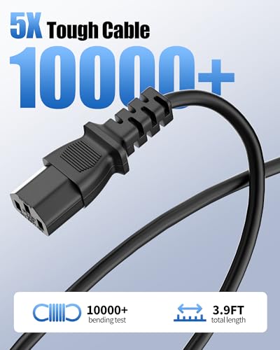 POANES Replacement Power Cable for Nama J2 Juicer, 3.9 ft AC Cord, 3-Prong