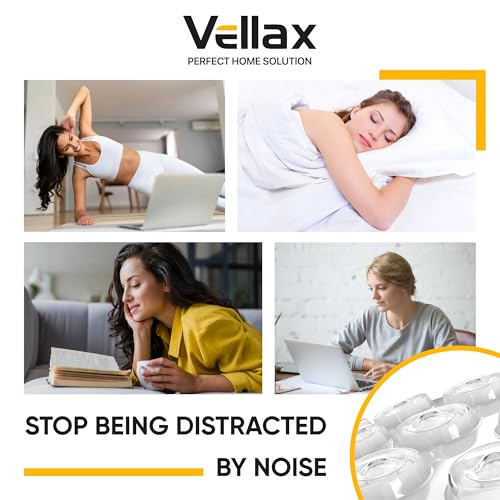 Vellax 128-Pack Clear Silicone Bumper Pads Self-Adhesive Sound Dampening