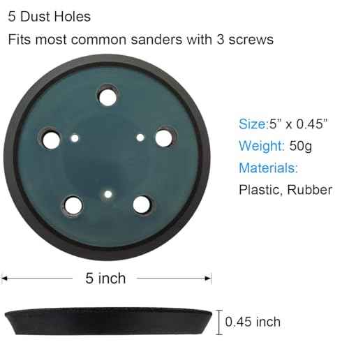 2 Pack Sander Pad for Porter-Cable 333 and 333VS Random Orbit Sanders - Replacement for No. 13904 Hook-and-Loop Pad