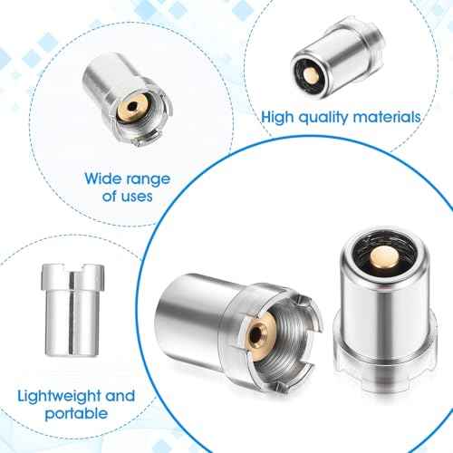 4 Pcs 510 Adapter Threaded Stainless Steel Thread Screw Converter Soldering Iron Adapter Connector Accessories for Circuit Board Check Repair Silver Men 0.55 ¡¿ 0.39 ¡¿ 0.33 Inches Brass
