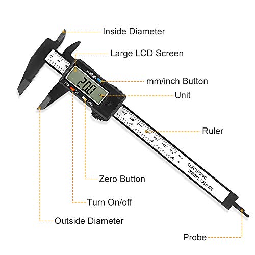 Sangabery Digital Caliper 0-6 Inch S-0916 with Large LCD Screen & Precise Measurement