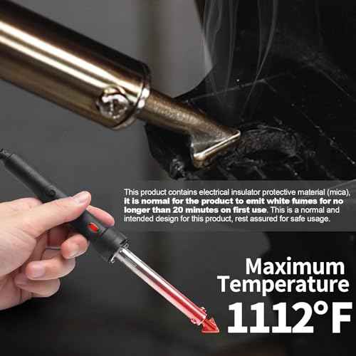 YIHUA 960-IV Bumper Repair Plastic Welder Kit with Power Switch, Indicator Light with 3 Tips, 20/20 Black & White Plastic Rods, 5 Polish Foam, Steel Mesh for Plastic Welding, Fuel Tank, Kayak Repair