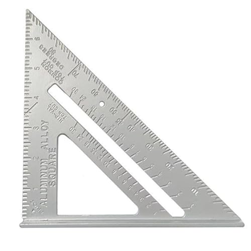 ALLWIN 7-Inch Aluminum Rafter Square with Dual-Side Scales - Precision Carpentry Tool