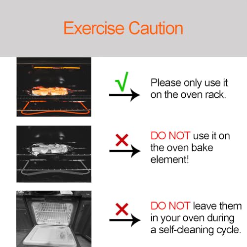 LeeYean 14in Oven Guards for Racks, 4-Pack Silicone Edge Protectors – Black