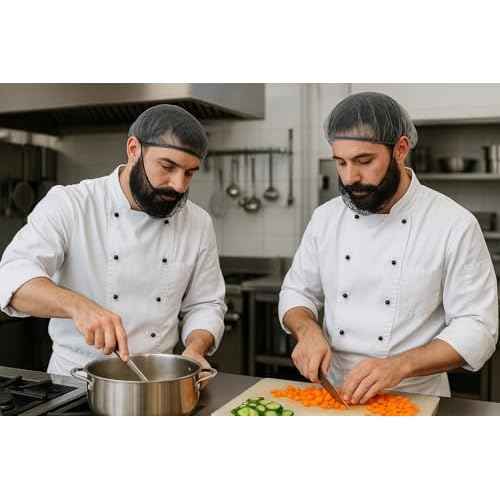 100Pcs Disposable Nylon Beard Nets - Breathable & Durable - 19" - Black