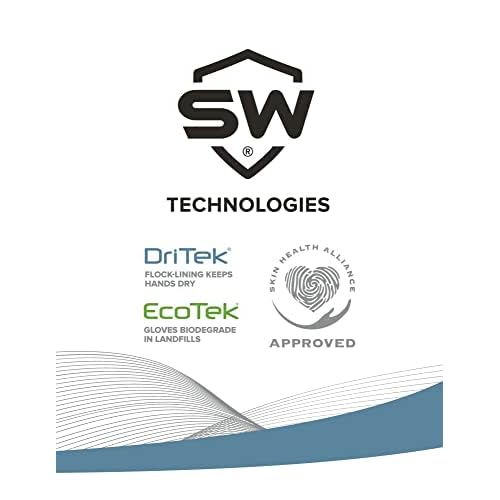 Mechanix Wear: 6 Mil Nickelback Nitrile Gloves with Sweat Absorbing Liner, Latex and Powder Free, Disposable Gloves, Textured Grip, 50 pack, Cleaning and Mechanic Work Gloves (Gray 6 mil, Large)