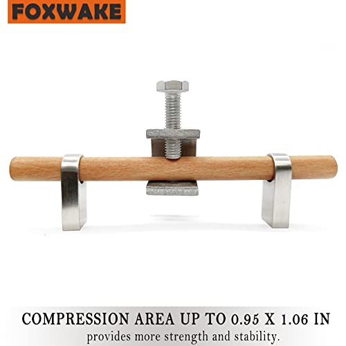 Mini C Clamps Stainless Steel 0.83 Inch for Working, Heavy Duty Small U Clamps for Metal Mounting, Universal Desk Clamp with Stable Wide Jaw Opening/I-Beam Design (4pcs)