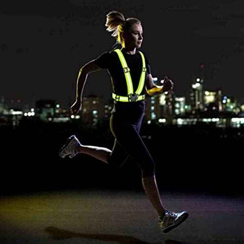 DRESBE Reflective Vest Gear Unisex Warning Vests Adjustable Laser Safety Band for Night Running Cycling Jogging Walking