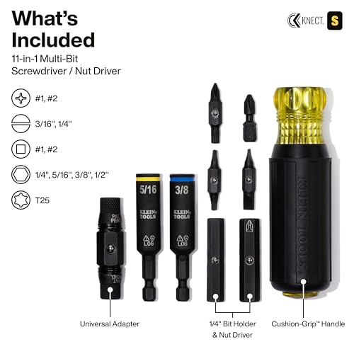 Klein Tools 32500HD 11-in-1 Impact Multi-Bit Screwdriver & Nut Driver