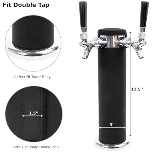 Double Tap Beer Tower Insulator - Beer Tower Insulation Sleeve for Kegerator