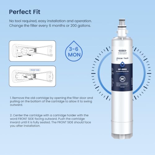 GLACIER FRESH RPWFE Refrigerator Water Filter with CHIP - 1 Pack