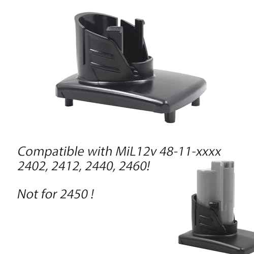 Battery Case Compatible with Milwaukee M12 Case Cover Top Replacement, Broken Battery Plastic Case Shell Repair Kit Replacement for m12 6.0 48-11-2460 4.0 48-11-2440 3.0 48-11-2402 2412