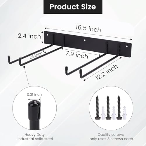 Folding Chair Rack,Metal Folding Chair Storage Rack - 2-Pack,Heavy Duty Design,Garage Organization & Foldable Chair Hanger