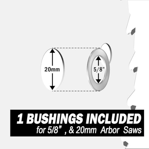 6-1/2'' 24 Teeth Circular Saw Blade for Wood Cutting - 2-Piece Set, Ideal for Plywood, Hardwood, OSB, and More