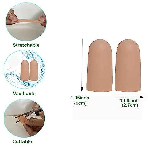 10Pcs Gel Finger Cots Medium, Finger Protector Support NEW MATERIAL Finger Sleeves Great for Trigger, Hand Eczema, Cracking, Arthritis and More