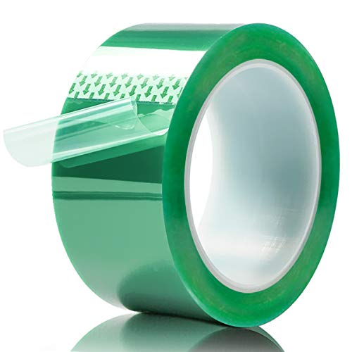 Powder Coating Tape, PET Tape with Silicone Adhesive, 2" x 36yd, is commonly Used for Baking, Painting and Fixing of Electronic Parts and Circuit Boards During Processing.