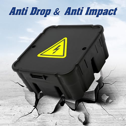 12 Pack Black Flame-Retardant Junction Boxes - Easy 5-Second Electrical Splice Connectors