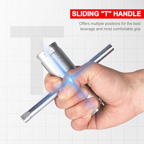 HAUTMEC Basket Strainer Wrench, Double Working End, Universal Sink Basket Strainer Wrench PL0029