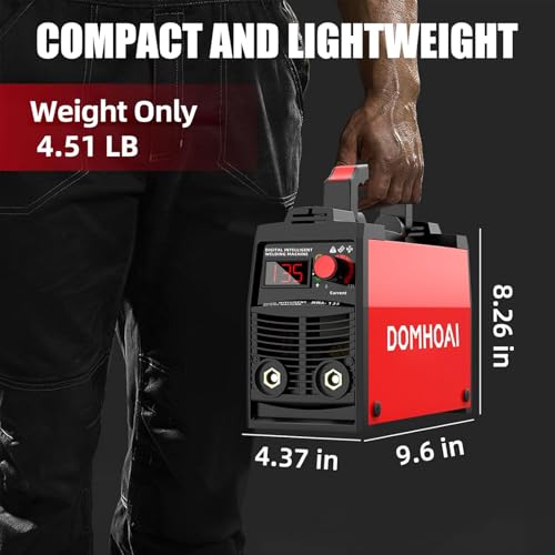 Mini Stick Welder, 135Amp ARC/Lift TIG Welding Machine with Synergic Control, IGBT Inverter Digital Display 110V Portable MMA Welder Machine with Hot Start, Arc force and Anti-Stick