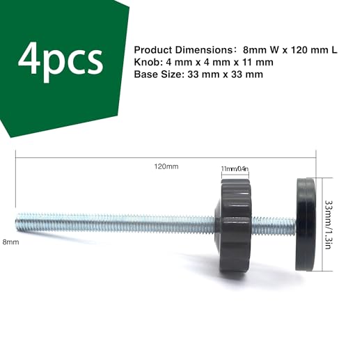 Vmaisi 4 Pack 8MM Baby Gate Spindle Rods Replacement Hardware for Safety Gates