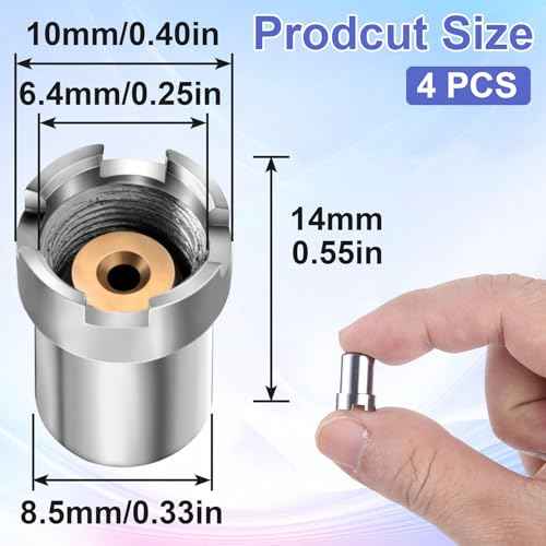 4pcs Threaded Adapters, Stainless Steel Thread Screw Converter, Soldering Iron Adapter Connector Accessories for Circuit Board Check Repair- Silver