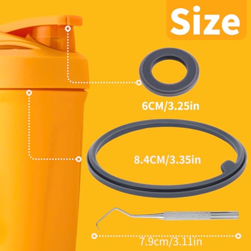 YINORD BlenderBottle Strada Gasket Replacement Kit — 8+4 Pcs Silicone Bottle Seals