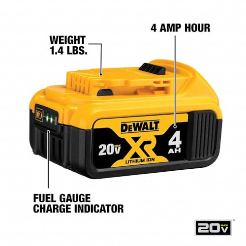DEWALT 20V MAX XR Battery Pack 4.0Ah, 2-Pack – Compatible with Cordless Power Tools