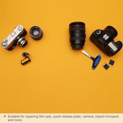 HARFINGTON t Handle 10mm Flat Head Screwdriver Easy to Use Ergonomic Handle Flat Head Slotted Screwdriver with Plastic Handle for Film Sets, Blue Black