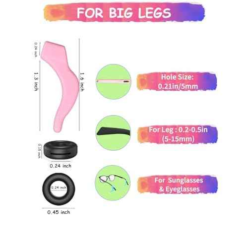 Eye Glasses Ear Grippers,Silicone Eyeglasses Ear Grip Eyewear Retainer-Sports Ear Grips for Glasses Ear Hooks