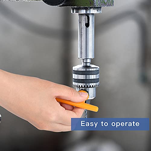 5 Sizes Drill Chuck Key Wrench, High Hardness Carbon Steel Replacement Drill Press Chuck Key for Drill Clamping Tool (Chuck Diameter: 1/4" / 3/8" / 1/2" / 5/8" 3/4")