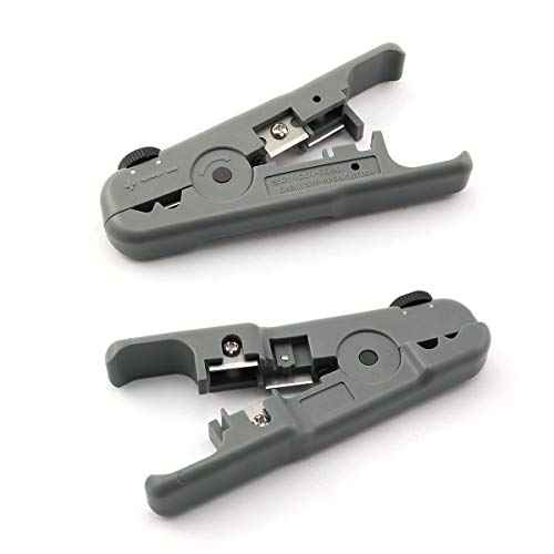 ZRM&E Coaxial Cable Stripper Rotary Stripper 180x56mm Manual Wire Stripper for All Kinds of Telephone Line and Network Cable