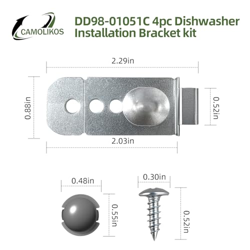 Camastikan DD98-01051C Dishwasher Installation Bracket Kit for Samsung DW80M/ DW80R