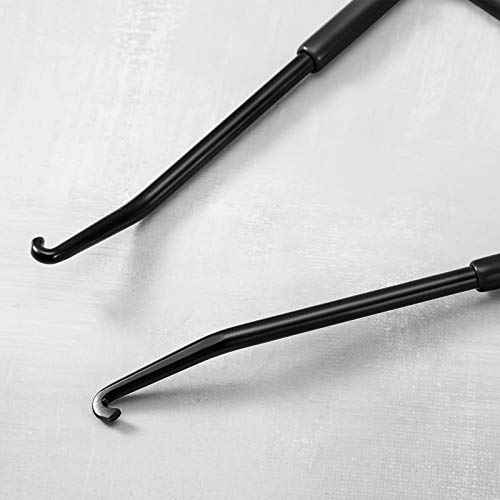 2 Pieces Exhaust Spring Puller Tool Hooks Tool Exhaust Hangers Removal Motorcycle Trampoline T Handle Hooks Expander Snowmobile Puller Pipe for Dirt Bike(Black)