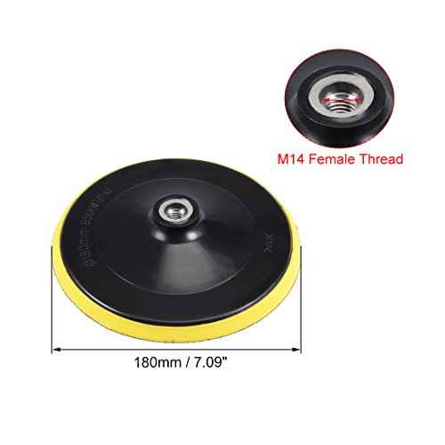 uxcell 7" Hook and Loop Backing Pad Sanding Polishing Backer Plate with M14 Female Thread for Random Orbit Sander Polisher Buffer