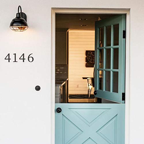 HASWARE Black House Number Sign 4 Inch Modern Zinc Alloy Door Numeral - 1