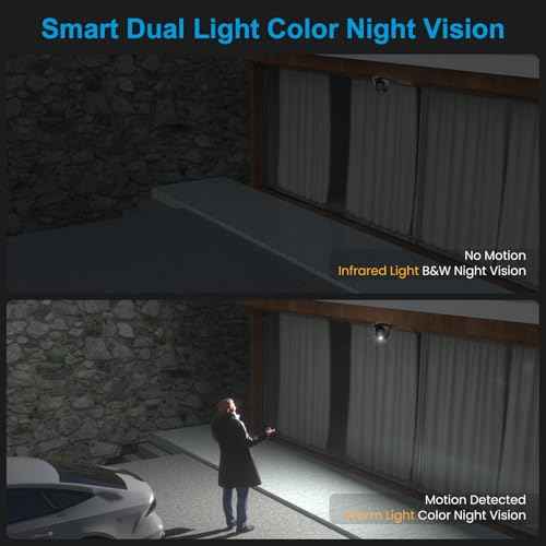 Anpviz 4K 8MP PoE Security IP Camera Outdoor, AI Human Vehicle Detection, 100FT Smart Dual Light Color Night Vision, Built-in Mic, 2.8mm Lens, IP66 Waterproof, NDAA Compliant, Black (U Series)
