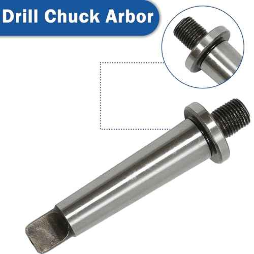 WFLNHB Threaded Drill Chuck Arbor 2MT to 1/2"-20 Hardened MT MT2 Adapter for Various Drill Machines, Milling Machines, Lathes, Boring Lathes and Electric Hand Tools.